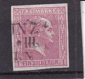 PREUSSEN 1858 1 Sgr./ Mi 10 KURSSTEMPEL MAINZ-CÖLN