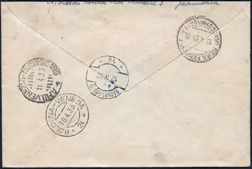 Vatikan 1933 Reko-Brief MiF Eilmarke 2 L Radkersburg Steiermark Österreich / 887