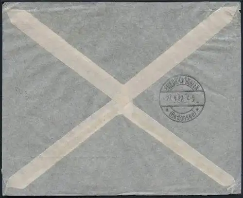 Zeppelin 1932 Argentinien 3. SAF Brief Buenos Aires Hamburg Si 152 IV / 2021