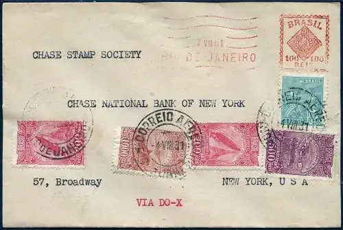 DO-X 1931 Brasilien Rio 4.8.31 New York Freistempel MiF Harms 45 c DOX/1030