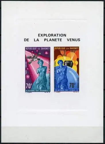 Space Raumfahrt 1968 Dahomey Planet Venus von Milo Block 12 Deluxe MNH/1074