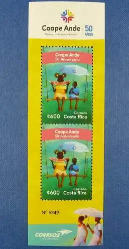 Costa Rica 2015 Block 72 Coope Ande Bank Kinder Bildung Children Postfrisch MNH