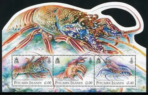 Pitcairn 2013 Hummer Lobster Meerestiere Krustentiere Block MNH