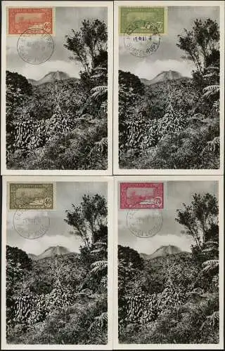 Guadeloupe 1940 Maxikarten (8) Vulkan Landschaft Volcano 58-65 Basse-Terre / 820