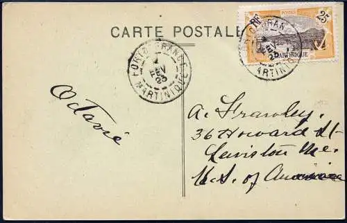 Martinique 1923 AK Straßenbau mit EF Vulkan Landschaft Volcano USA / 821