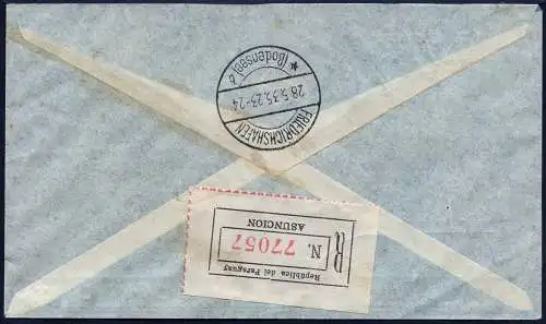 Zeppelin 1935 Paraguay 4. SAF Reko-Brief Asuncion Deutschland Si 301 / 2360