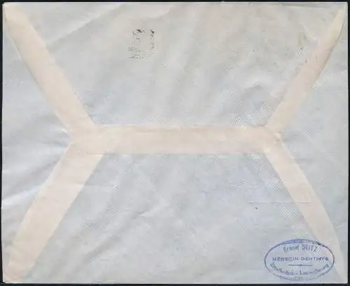 Zeppelin Paraguay 1934 12. SAF Reko-Brief MiF nach Deutschland Si 288 / 1439