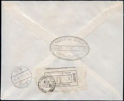 Zeppelin Paraguay 1932 2. SAF Reko-Brief MiF Asuncion Deutschland Si 148 / 1413
