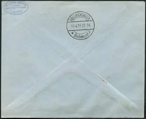 Zeppelin Paraguay 1935 2. SAF Reko-Brief MiF Asuncion Deutschland Si 295 / 1441