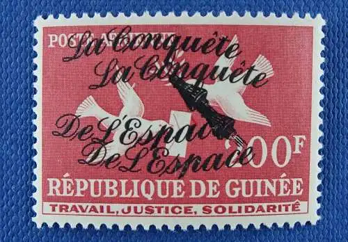 Space Raumfahrt 1962 Guinea Vögel Doppelter Aufdruck Double Overprint 148/1105