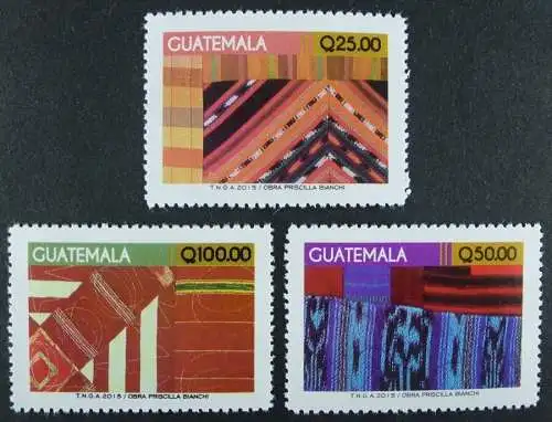Guatemala 2015 Textilien Textiles Folklore Freimarken Hohe Werte Postfrisch MNH