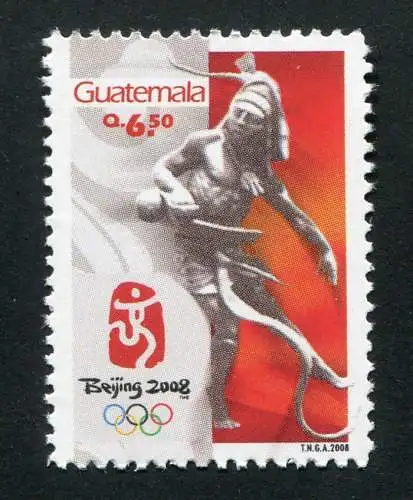 Guatemala 2008 Olympiade Peking Olympics Beijing Maya 1496 MNH
