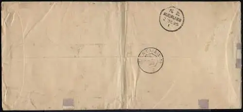 Tonga 1895 OHTMS Official Cover Nukualofa Auckland Calais Französisch Guinea/707