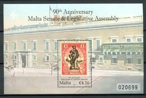 Malta 2011 Block 51 Senat und Gesetzgebende Versammlung Denkmal Postfrisch MNH