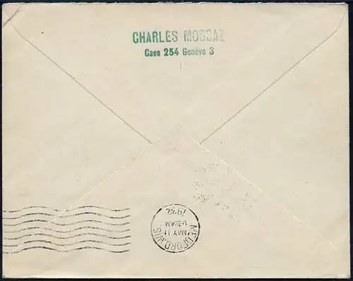 Katapult Schweiz 1932 Brief Basel MeF Medford USA Dampfer Europa Catapult / 534