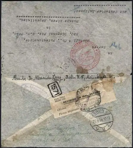 Katapult 1934 Dt. Reich Crash Tapajoz Berlin Buenos Aires Catapult 312 / 913