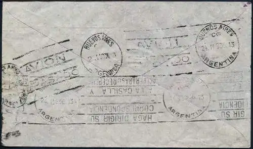 Zeppelin 1936 Niederlande 19. SAF Pendelfahrt Bathurst Enschede Si 377 D /2109