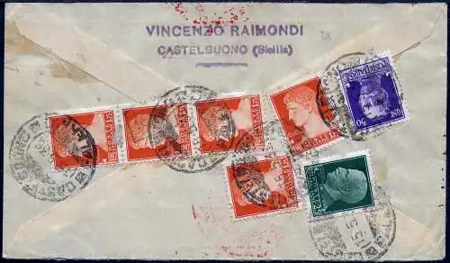 Katapult 1936 Italien Brief Castelbuono Ostmark Argentinien Catapult 467 / 986