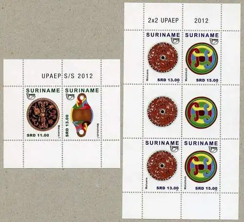 Surinam 2012 UPAEP Handwerkskunst Sagen 2604-2605 KLB Block 114 Postfrisch MNH