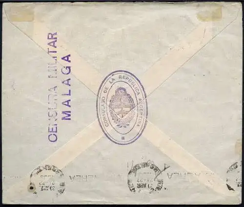 Katapult Spanien 1939 Brief aus Malaga an Außenminister Dr. Cantilo Catapult/505