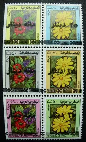 Irak Iraq 1996 Blumen Flowers Pflanzen Plants Heftchenblatt 1464-1469 MNH