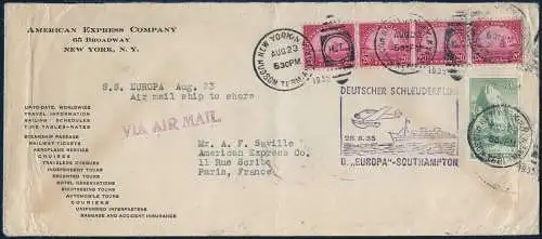 Katapult 1935 USA Dampfer Europa Frankreich MiF 88 Cent 208 a Catapult / 786