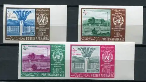 Afghanistan 1962 Meteorologie Wetter 769-774 B ungezähnt MNH