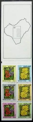 Irak Iraq 1983 Blumen Blüten Pflanzen Flowers Blossoms Markenheft A/F1186 MNH