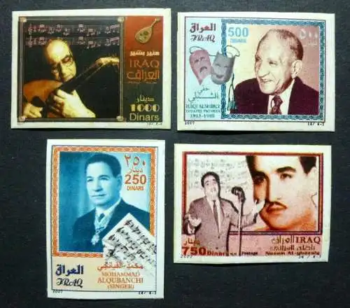 Irak Iraq 2007 Künstler Sänger Regisseur Musiker Music Kino 1751-1754 MNH