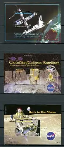 Antigua 2006 Raumfahrt Space Apollo Luna Weltraum 4384-4397 Block 633-635 MNH