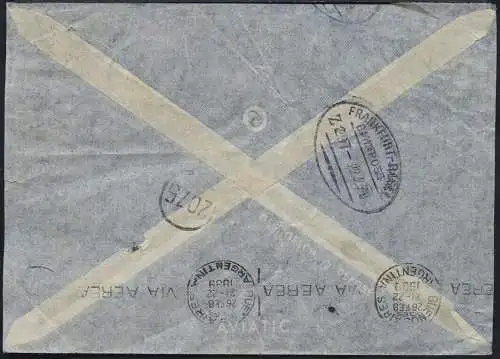 Katapult 1936 Schweiz Zürich Manaus Brasilien Brief MiF Catapult 441 / 931