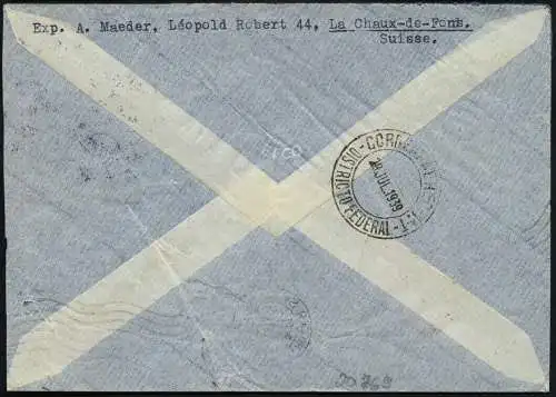 Katapult 1939 Schweiz Le-Chaux-de-Fonds Konsulat Rio MiF Catapult 770 / 929