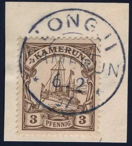 Kamerun 1907 Michel 7  ° Longji 6/2/07 Luxus Briefstück / 108
