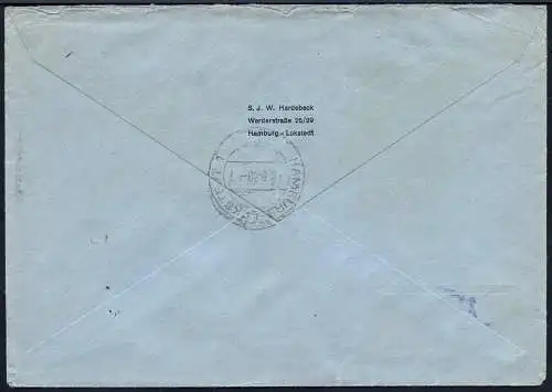 Katapult Argentinien 1938 Reko-Brief 7 Pesos Buenos Aires Lokstedt Catapult/ 487
