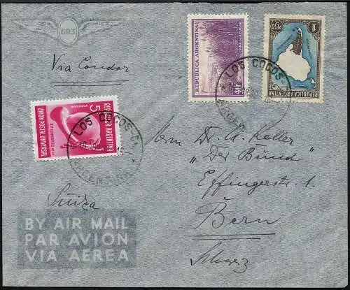 Katapult Argentinien 1939 Brief Los Cocos Bern Schweiz Catapult / 504