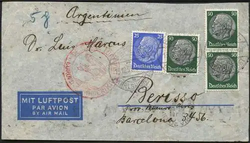 Katapult Dt. Reich 1938 Brief Berlin Karlshorst Berisso Argentinien Catapult/498