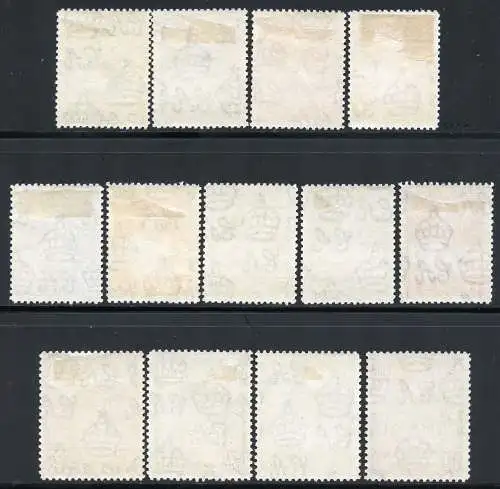 Sierra Leone 1932 King George V Definitives to £1 Cpl. SG 155-167 Mint White OG