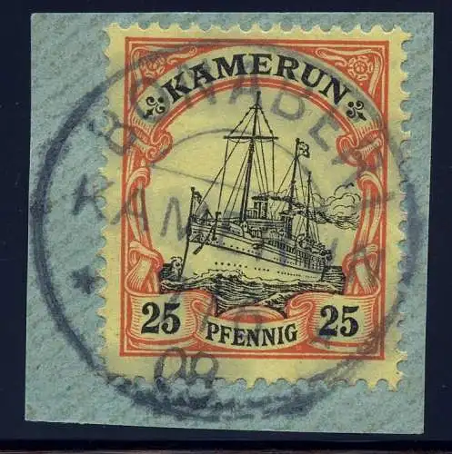 Kamerun 1908 Michel 11 ° Bonaberi 7/6/08 Luxus Briefstück / 122