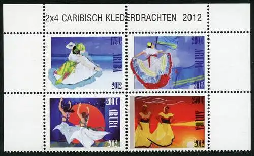 Aruba 2012 Trachten Frauen Kledertrachten Costumes 663-666 Postfrisch MNH