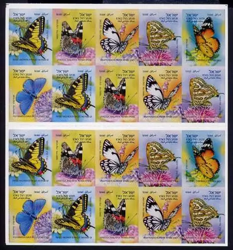 Israel 2011 Schmetterlinge Butterflies Papillon 2208-2213 Markenheft MNH