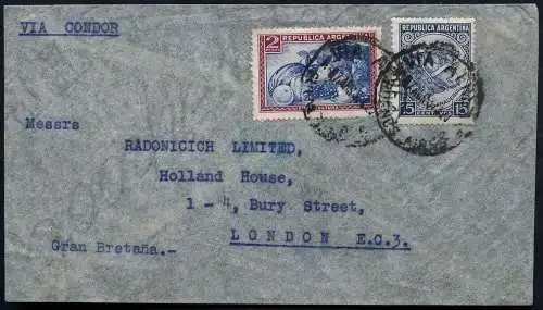 Katapult Argentinien 1935 Brief Buenos Aires London England Catapult / 392