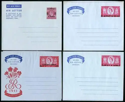 Kuwait ab 1952 Kleine Sammlung Aerogramme (14) Ungebraucht Airletters Unused