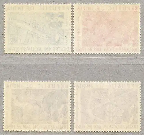 Indien India 1950 Proklamation der Republik Verfassung Wirtschaft 211-214 MNH
