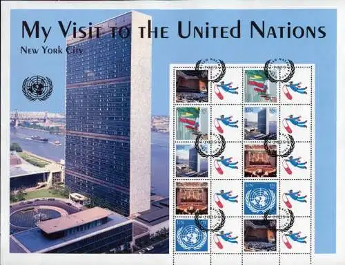 UNO New York 2005 Grußmarken Greetings S5 Kleinbogen 941-945 II Gestempelt CTO
