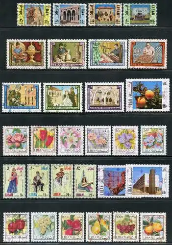 Libanon Lebanon 1978 Freimarken mit Aufdruck 1254-1283 Definitives MNH