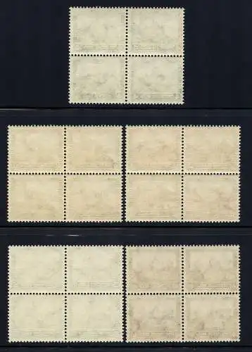Dt. Reich 1932 Nothilfe 474-478 Viererblocks Luxus Fotoattest Schlegel BPP / 1