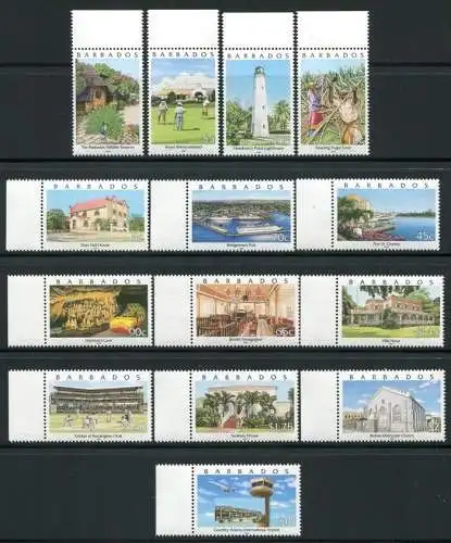 Barbados 2000 Leuchtturm Synagoge Kricket Golf Kirche Hafen Flughafen 971-84 MNH
