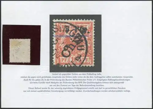 1900 Kiautschou China 1 II b Violett Type 3c ° 5/6/00 Befund Jäschke-L BPP / 36