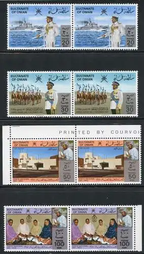 Oman 1981 Freimarken Aufdruck Definitives Overprint 212-215 Paare MNH