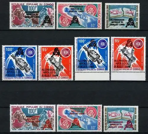 Space Raumfahrt 1979 Congo Kongo Brazzaville 702-705 Black & Red Ovpt MNH/1132